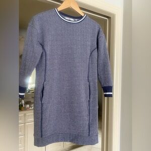 Vineyard Vines Navy and White Sweatshirt Dress